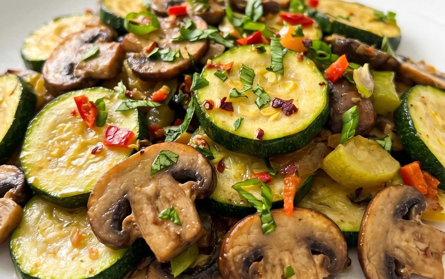 Skillet Zucchini and Mushrooms