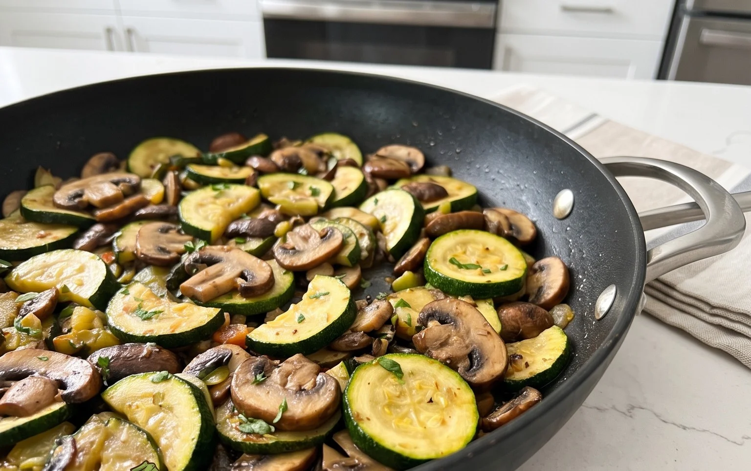 Skillet Zucchini and Mushrooms