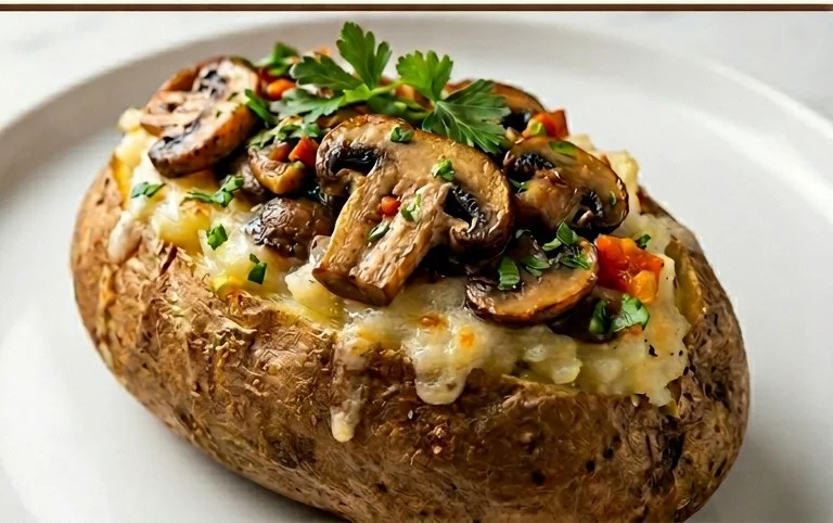 The Ultimate Stuffed Baked Potatoes with Mushrooms