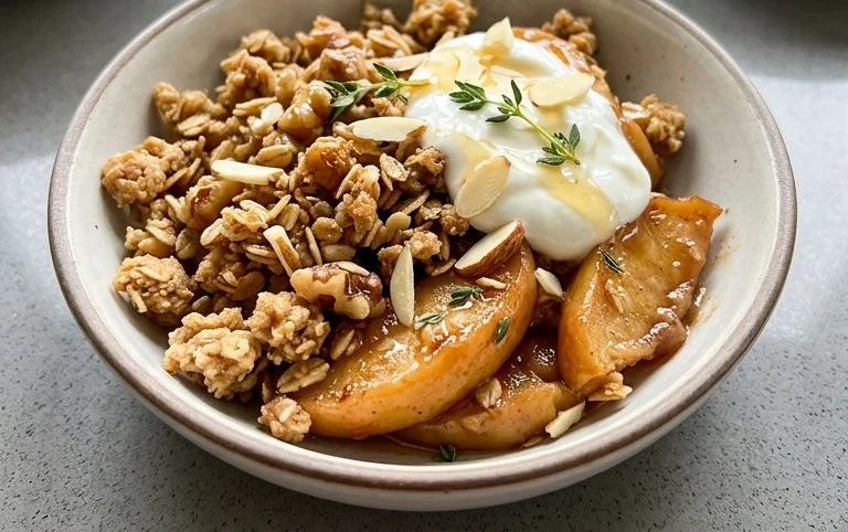 Healthy Breakfast Apple Crum extractble
