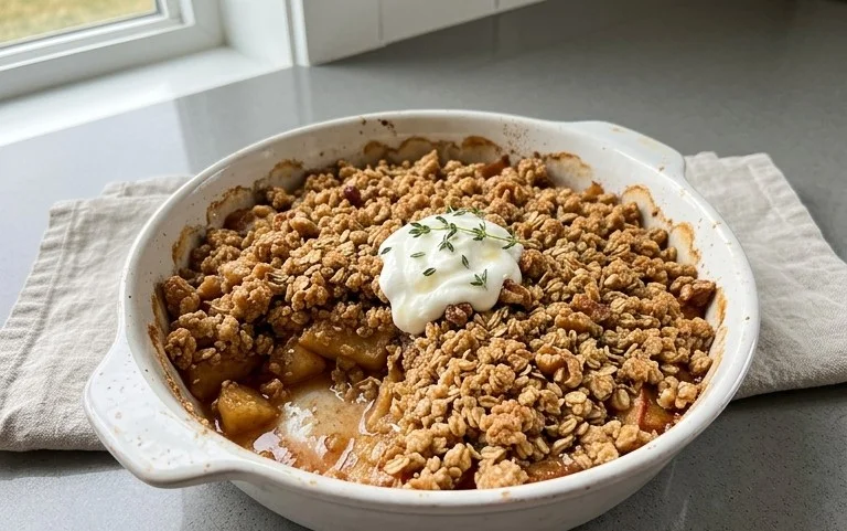 Healthy Breakfast Apple Crum extractble