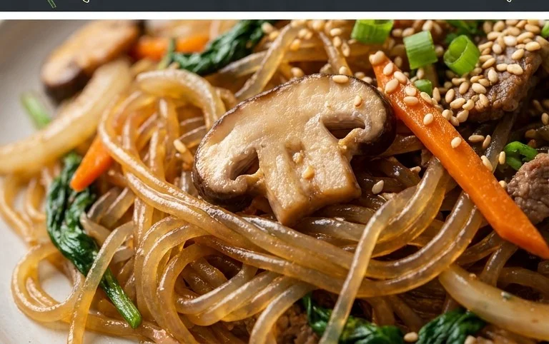 Japchae (Korean Glass Noodle Stir Fry)