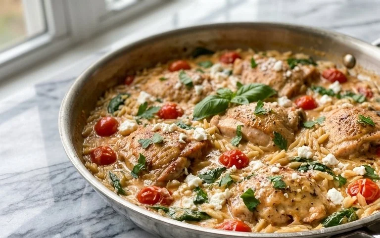 Chicken Orzo (30-Minutes, One-Pan)