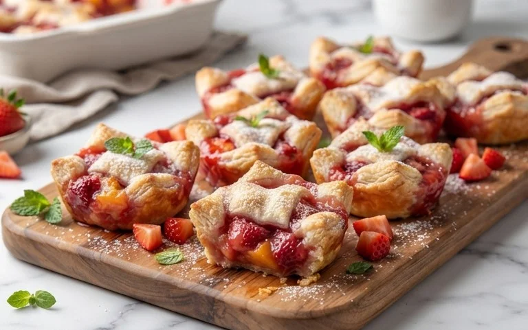 Strawberry Peach Pie Bites
