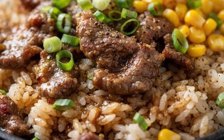 Beef Pepper Rice Bowl is a delicious meal option.