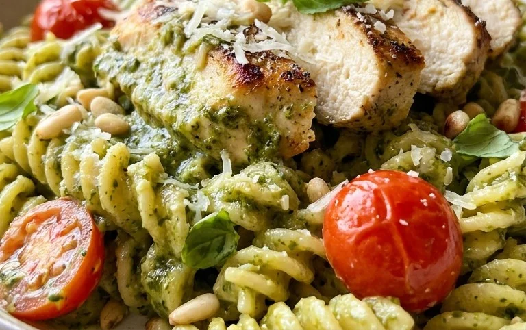 Creamy Chicken Pesto Pasta