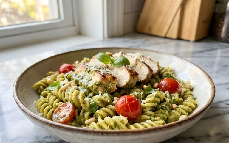 Creamy Chicken Pesto Pasta