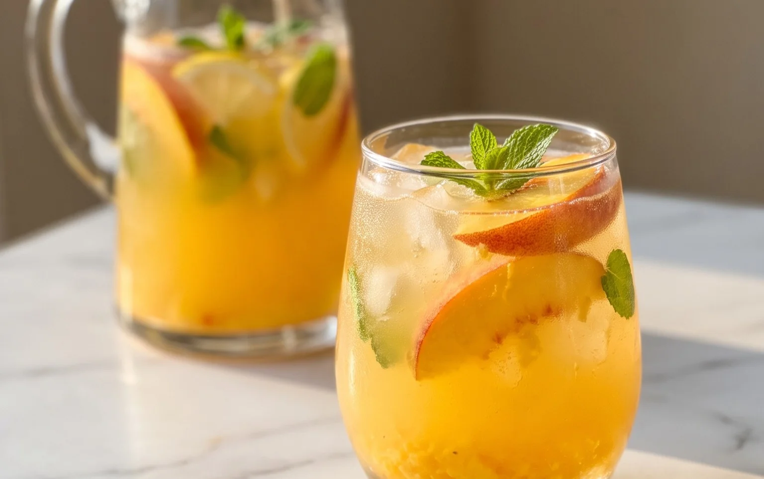 Refreshing Peach Lemonade