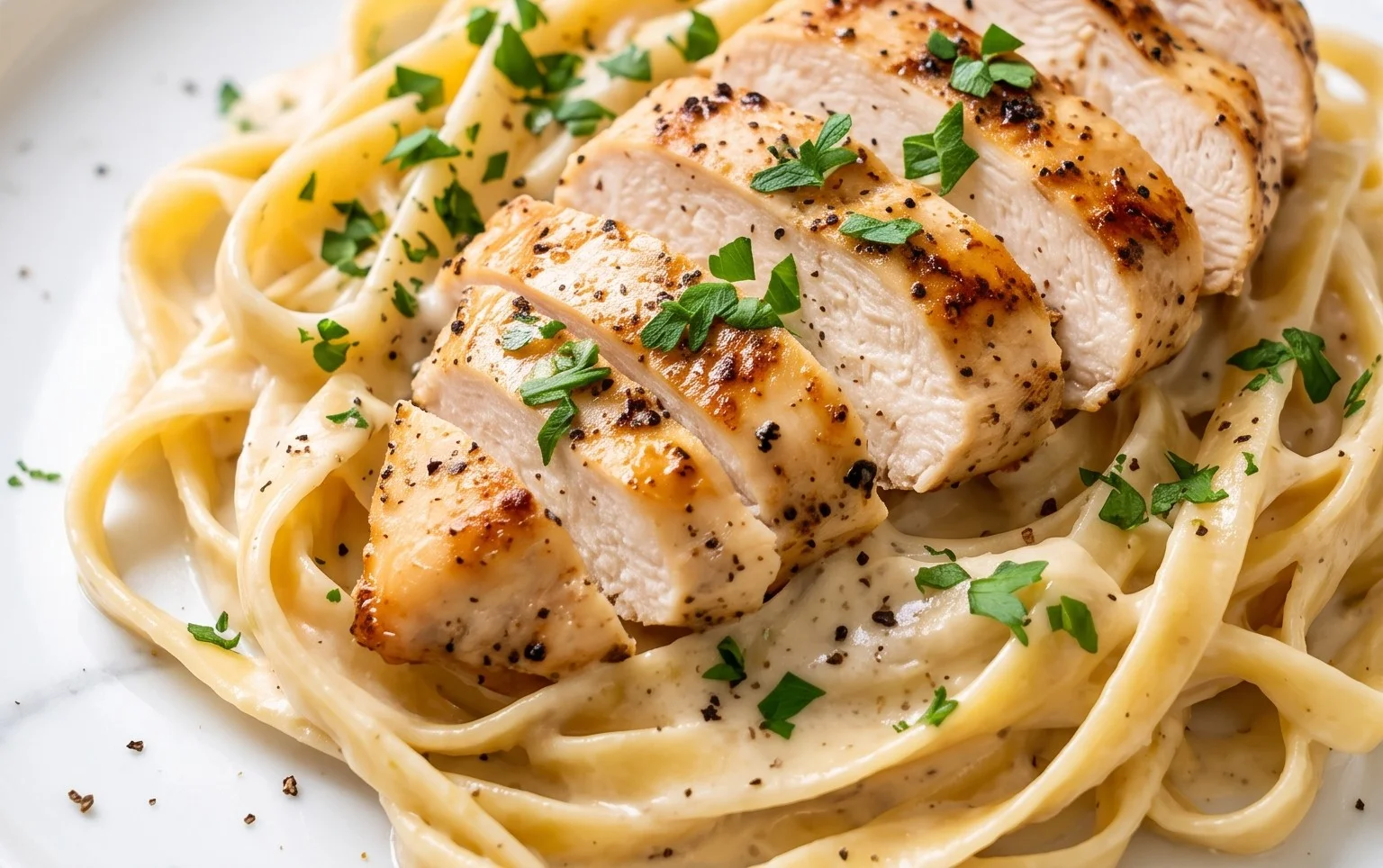 Low Calorie Chicken Alfredo