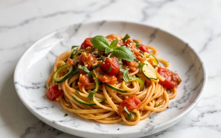 Healthy Tomato Zucchini Pasta