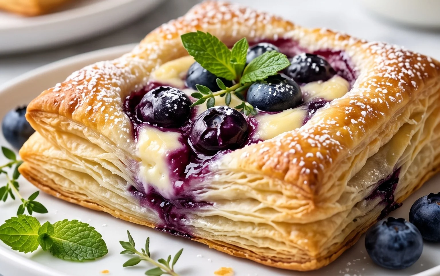 Blueberry Cream Cheese Puff Pastry