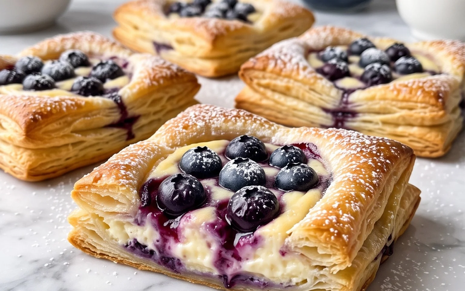 Blueberry Cream Cheese Puff Pastry