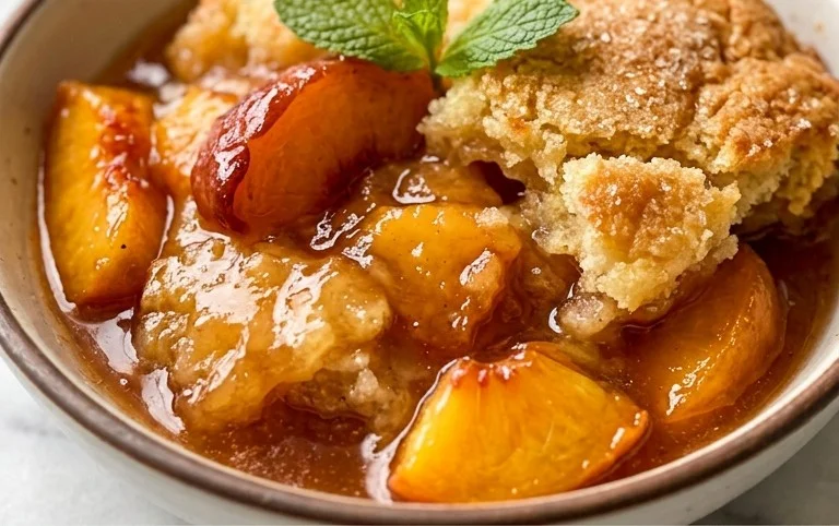 The Easiest Southern Peach Cobbler