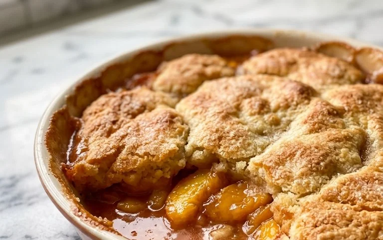 The Easiest Southern Peach Cobbler