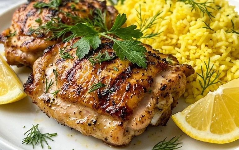 Greek Chicken and Lemon Rice (30 Minutes, One-Pot)