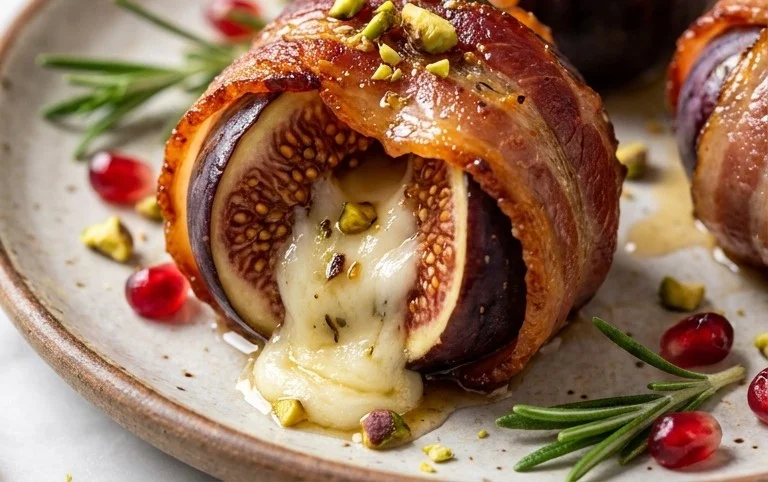 Beef Bacon Wrapped Stuffed Figs