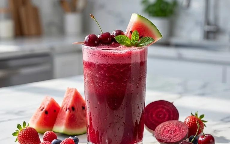 Watermelon Cherry Berry Beet Juice