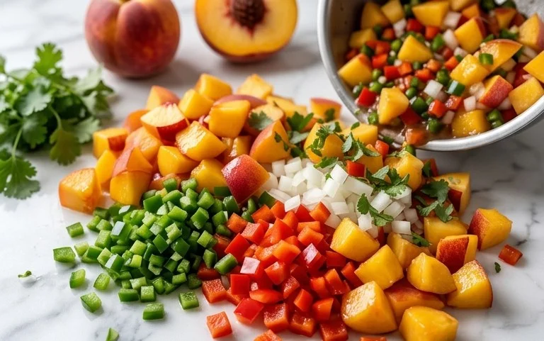 Sweet & Spicy Peach Salsa Canning Recipe