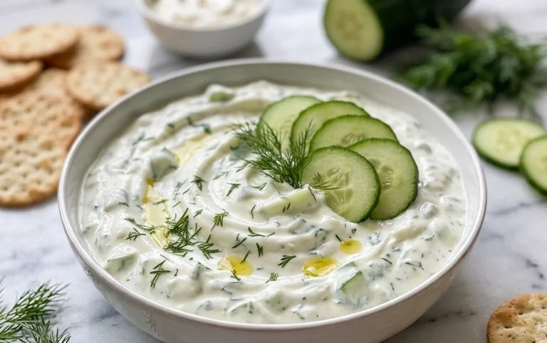 Cucumber Dip with Sour Cream and Dill