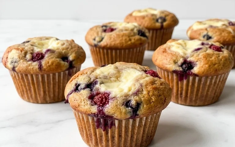 Berry Cream Cheese Muffins