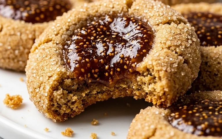 Cardamom Fig Thumbprint Cookies