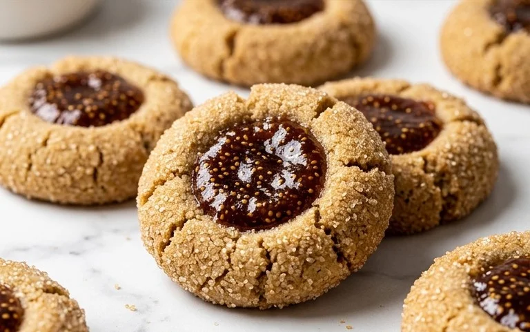 Cardamom Fig Thumbprint Cookies