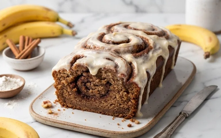 Cinnamon Roll Banana Bread
