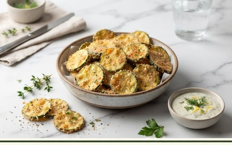 Crispy Baked Zucchini Chips