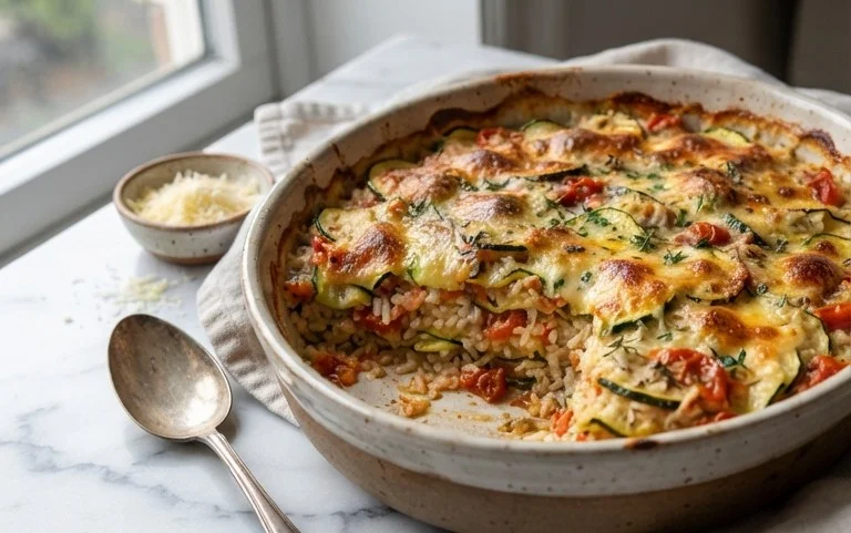 Julia Child's Zucchini and Rice Gratin (Tian de Courgettes au Riz)