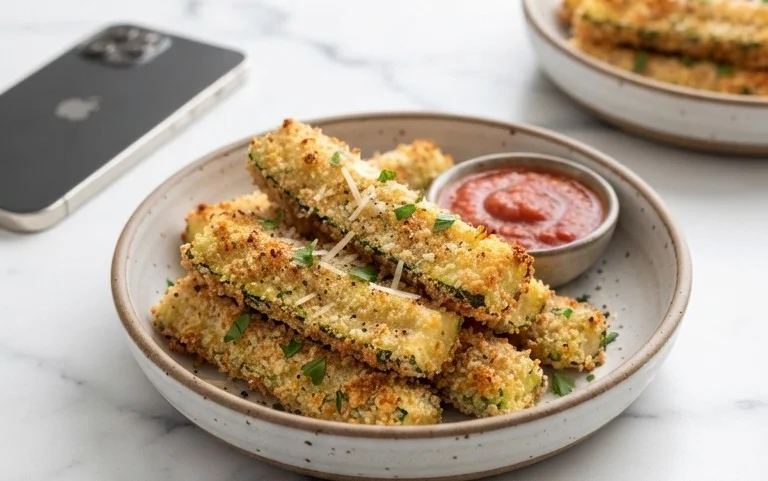 Parmesan Crusted Zucchini Sticks