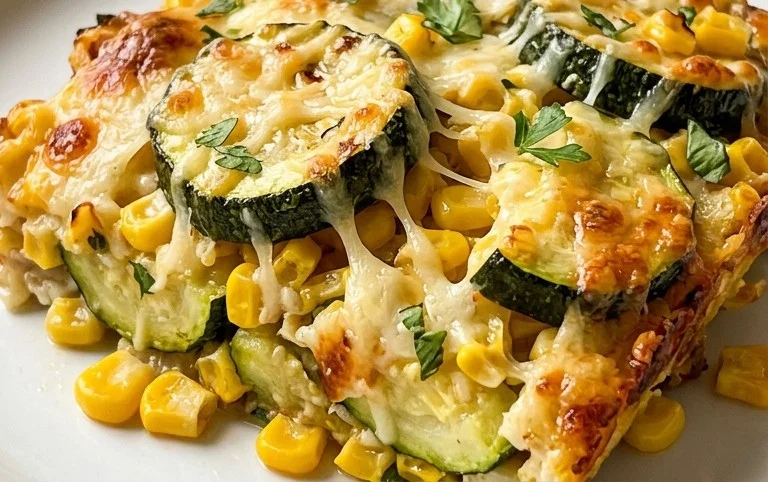 Zucchini Corn Parmesan Bake Recipe