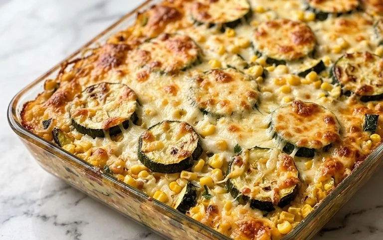 Zucchini Corn Parmesan Bake Recipe